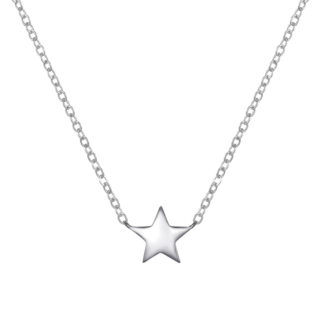 Sterling Silver Auntie Quote Star Necklace - Philip Jones Jewellery
