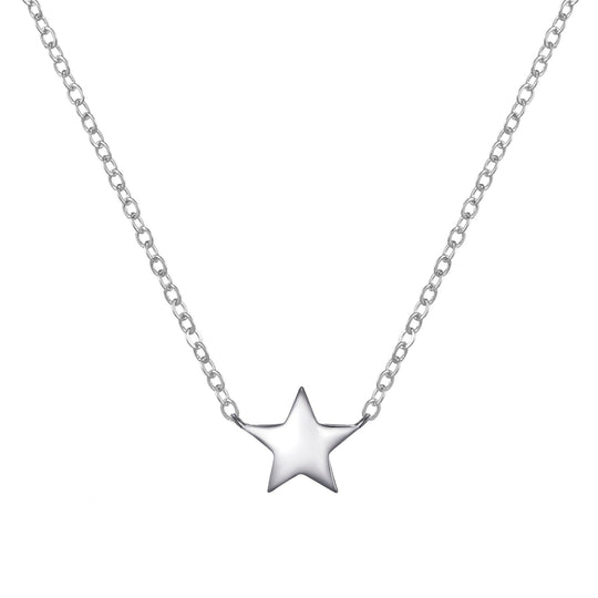 Sterling Silver Auntie Quote Star Necklace - Philip Jones Jewellery