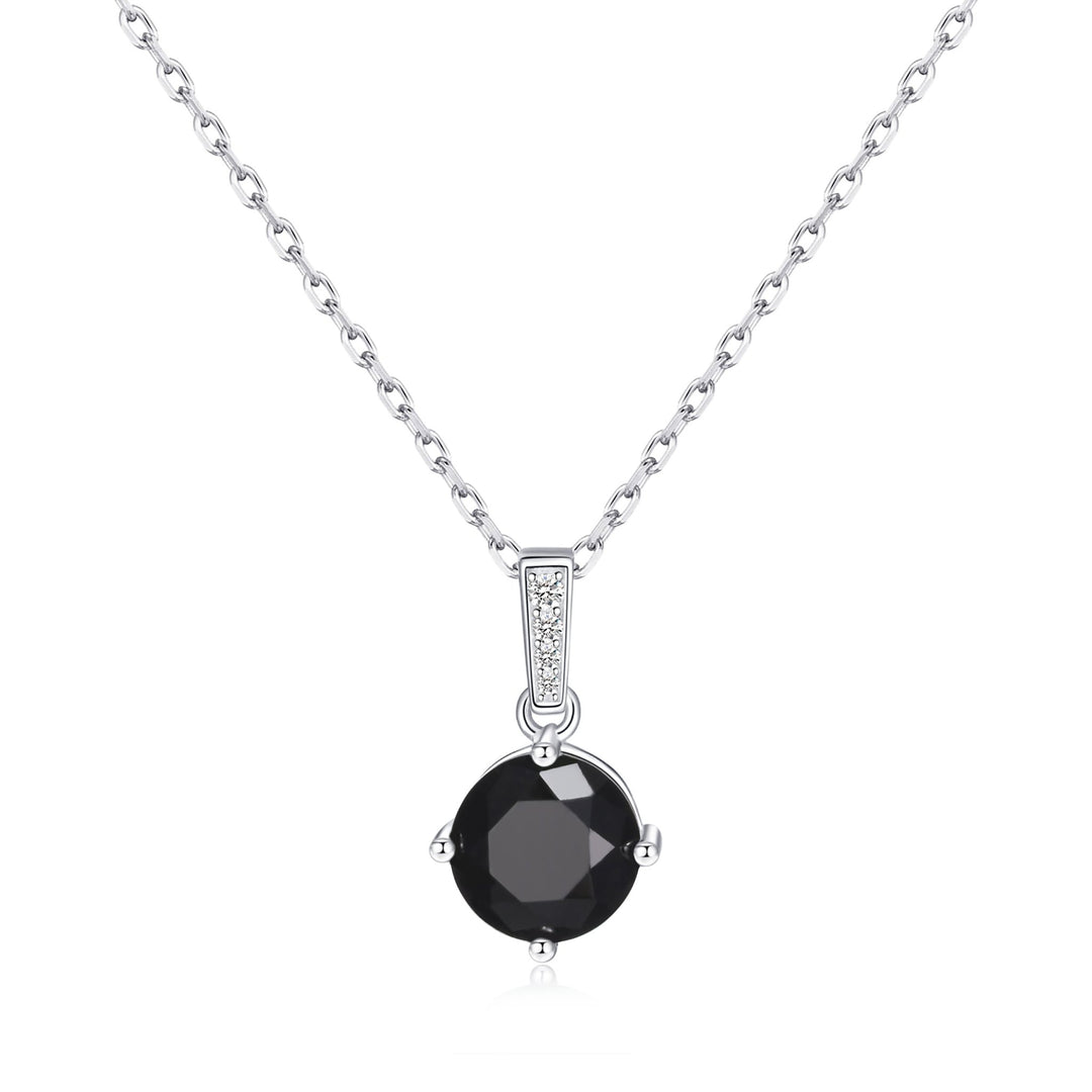 Sterling Silver Black Onyx Gemstone Necklace - Philip Jones Jewellery