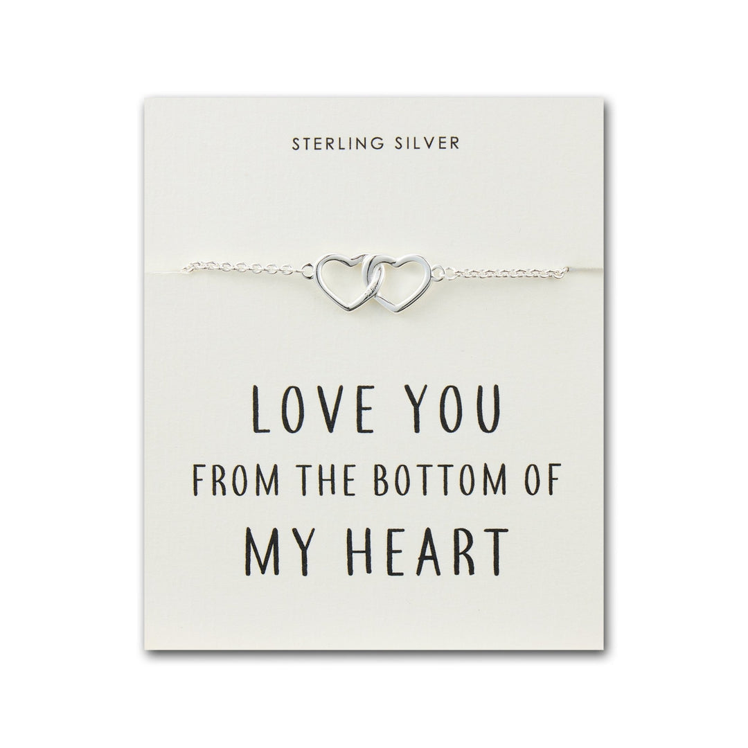 Sterling Silver Bottom of my Heart Bracelet - Philip Jones Jewellery