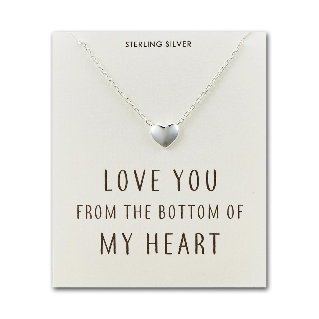 Sterling Silver Bottom of my Heart Necklace - Philip Jones Jewellery
