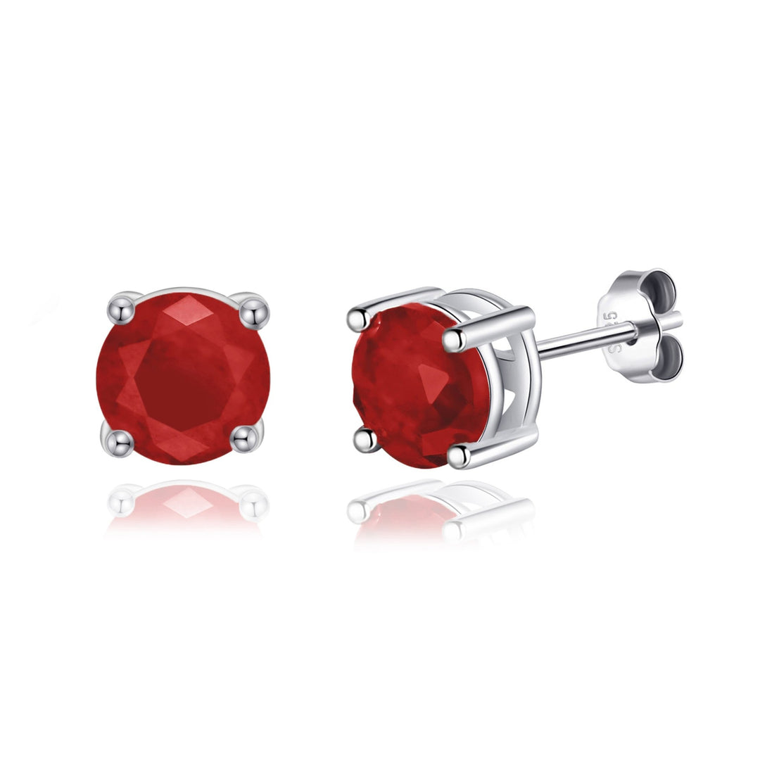 Sterling Silver Carnelian Gemstone Earrings - Philip Jones Jewellery