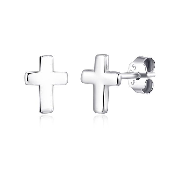 Sterling Silver Cross Earrings - Philip Jones Jewellery