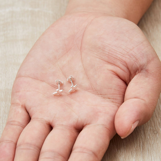 Sterling Silver Cross Earrings - Philip Jones Jewellery