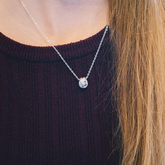 Sterling Silver Friendship Quote Knot Set - Philip Jones Jewellery