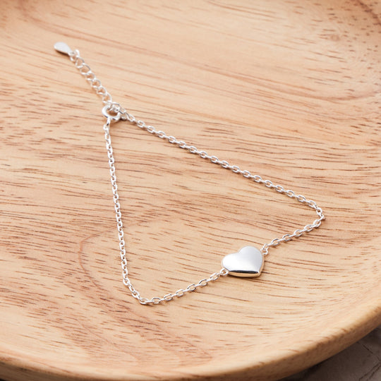 Sterling Silver Heart Bracelet - Philip Jones Jewellery