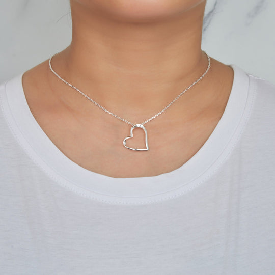 Sterling Silver Heart Pendant Necklace - Philip Jones Jewellery