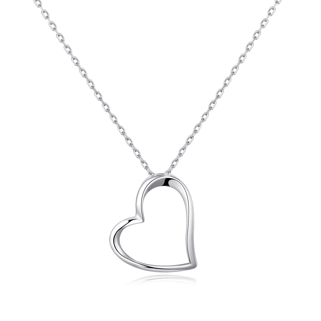 Sterling Silver Heart Pendant Necklace - Philip Jones Jewellery