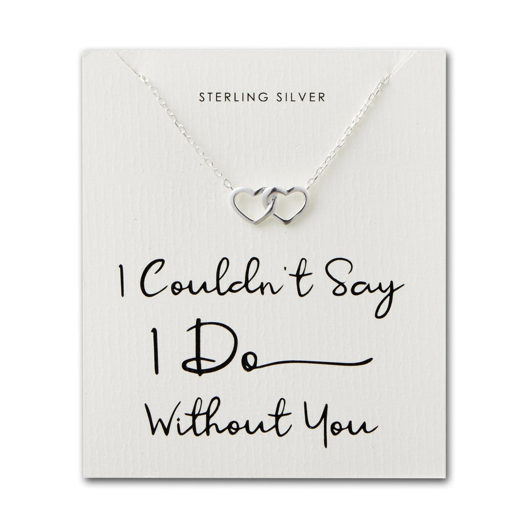 Sterling Silver I Couldn't Say I Do Without You Heart Link Necklace - Philip Jones Jewellery