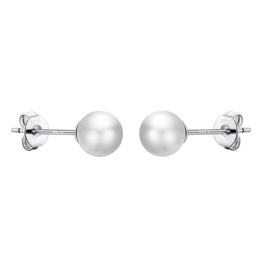 Sterling Silver I Couldn't Say I Do Without You Pearl Earrings - Philip Jones Jewellery