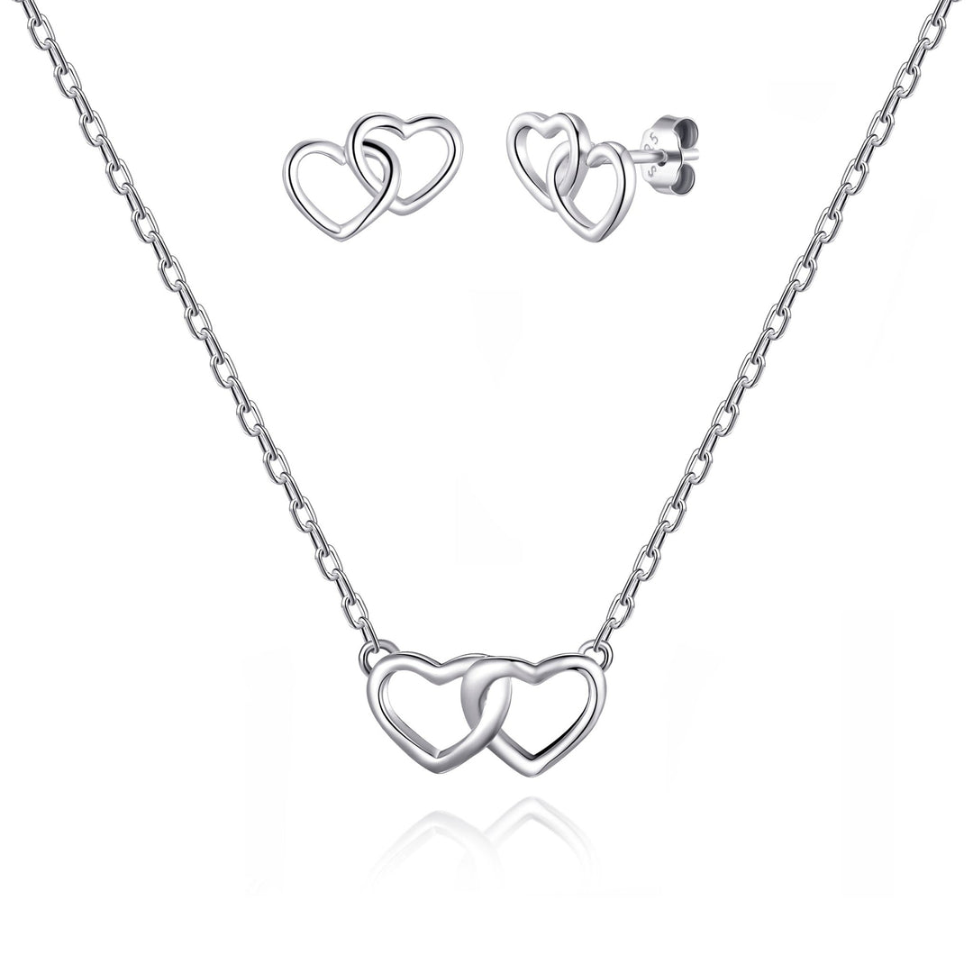 Sterling Silver I Couldn't Say I Do Without You Wedding Heart Link Set - Philip Jones Jewellery