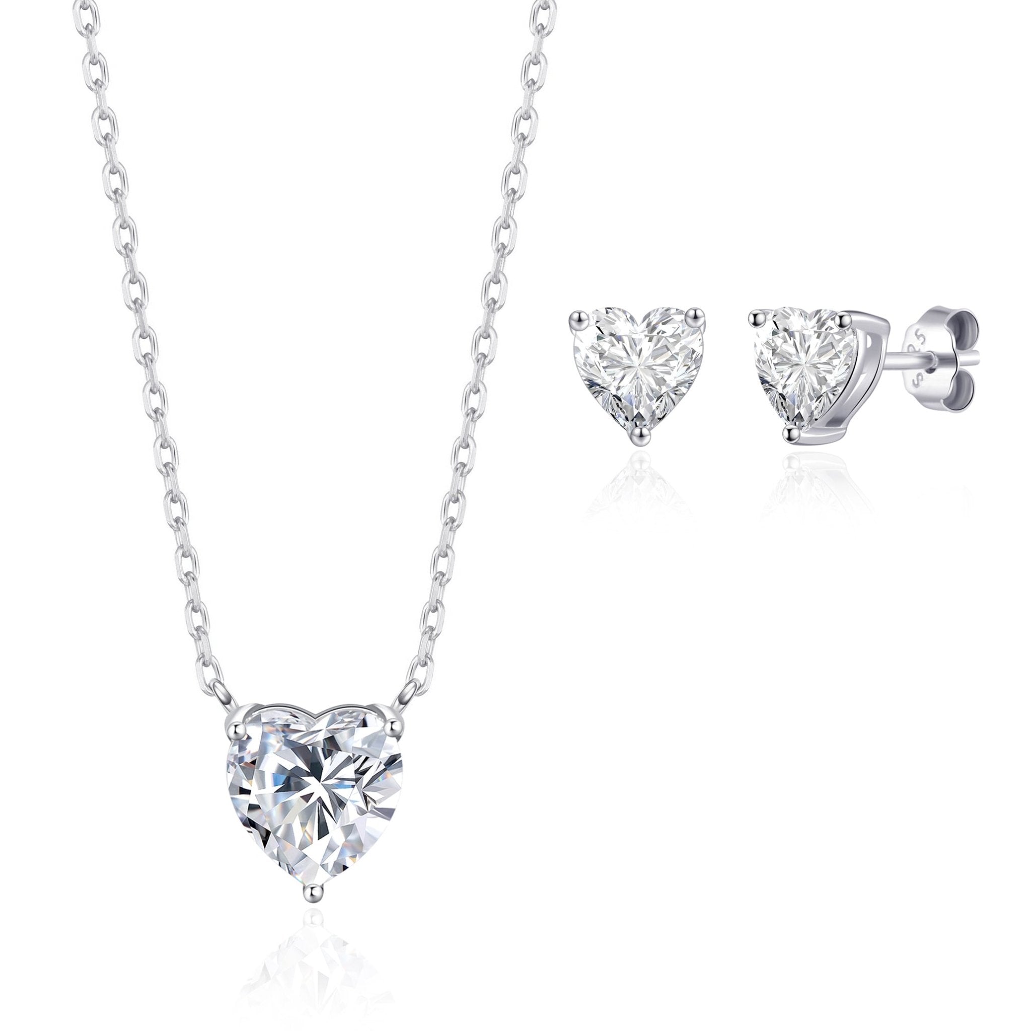 Philip Jones Ensemble Bijoux Amitié Plaqué Or Cristaux Zircondia - Boucles, Collier, Bracelet
