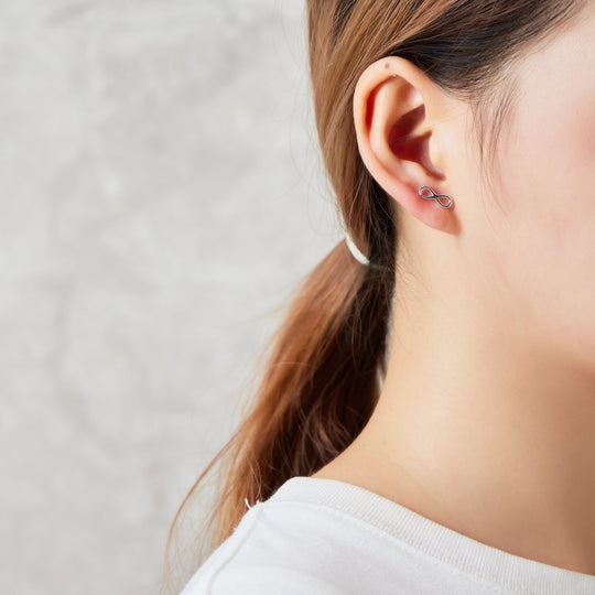 Sterling Silver Infinity Earrings - Philip Jones Jewellery