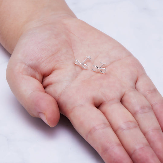Sterling Silver Infinity Earrings - Philip Jones Jewellery