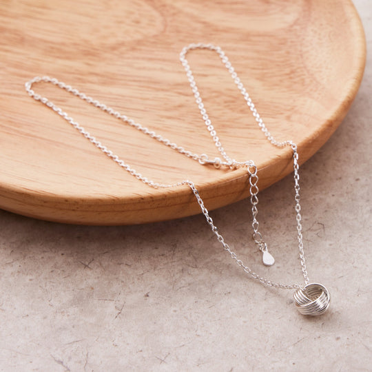 Sterling Silver Knot Necklace - Philip Jones Jewellery