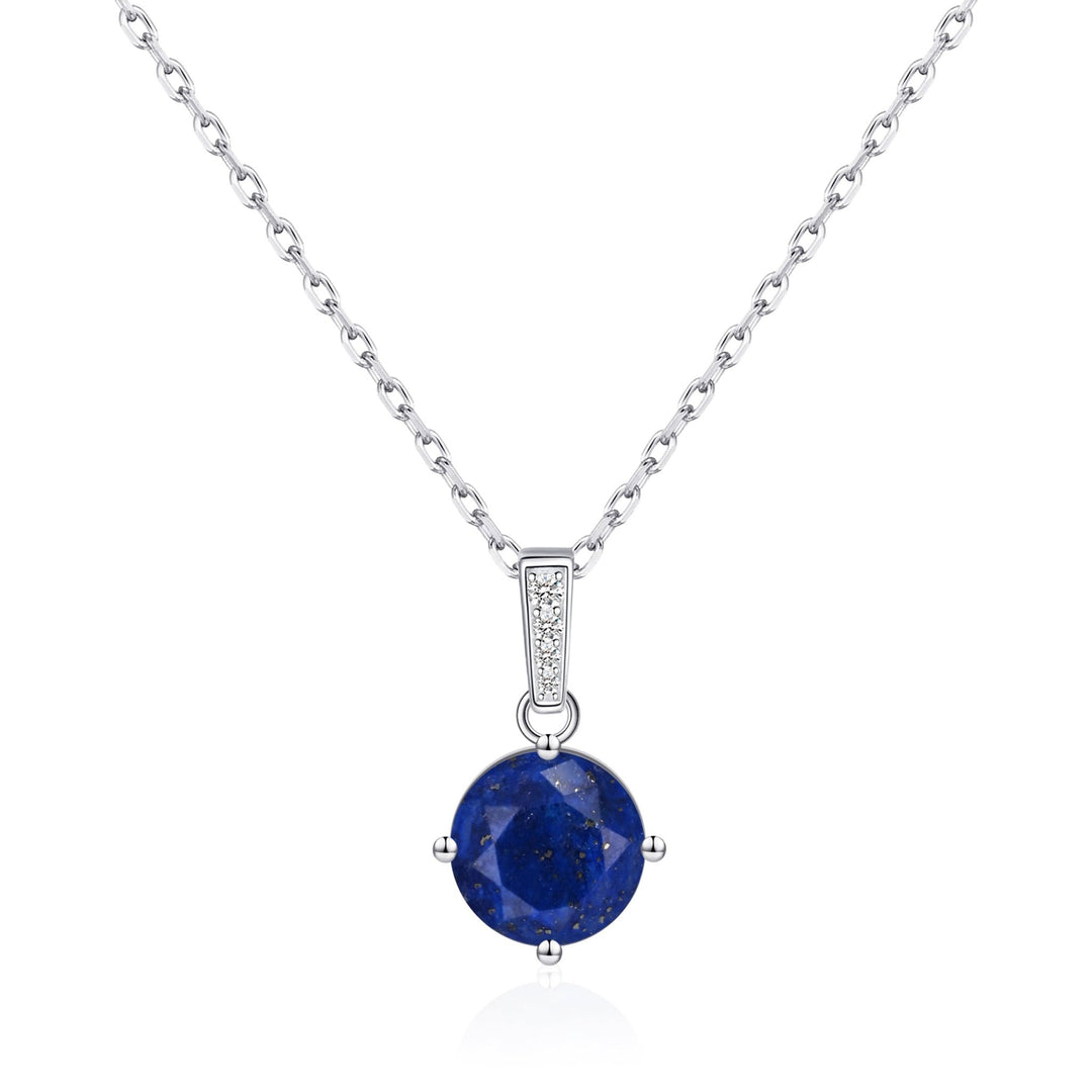 Sterling Silver Lapis Gemstone Necklace - Philip Jones Jewellery
