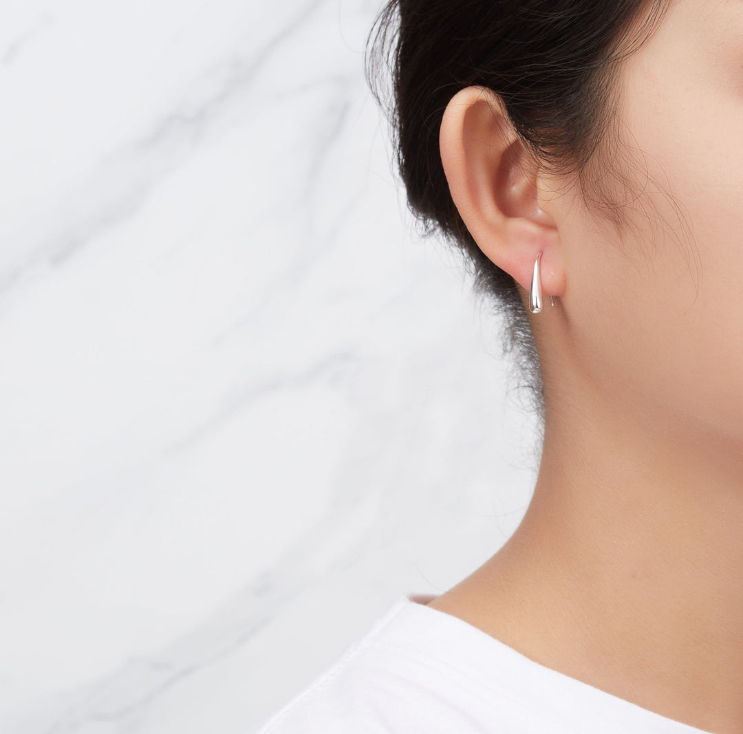 Sterling Silver Teardrop Earrings - Philip Jones Jewellery