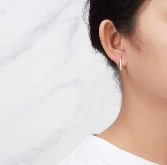 Sterling Silver Teardrop Earrings - Philip Jones Jewellery