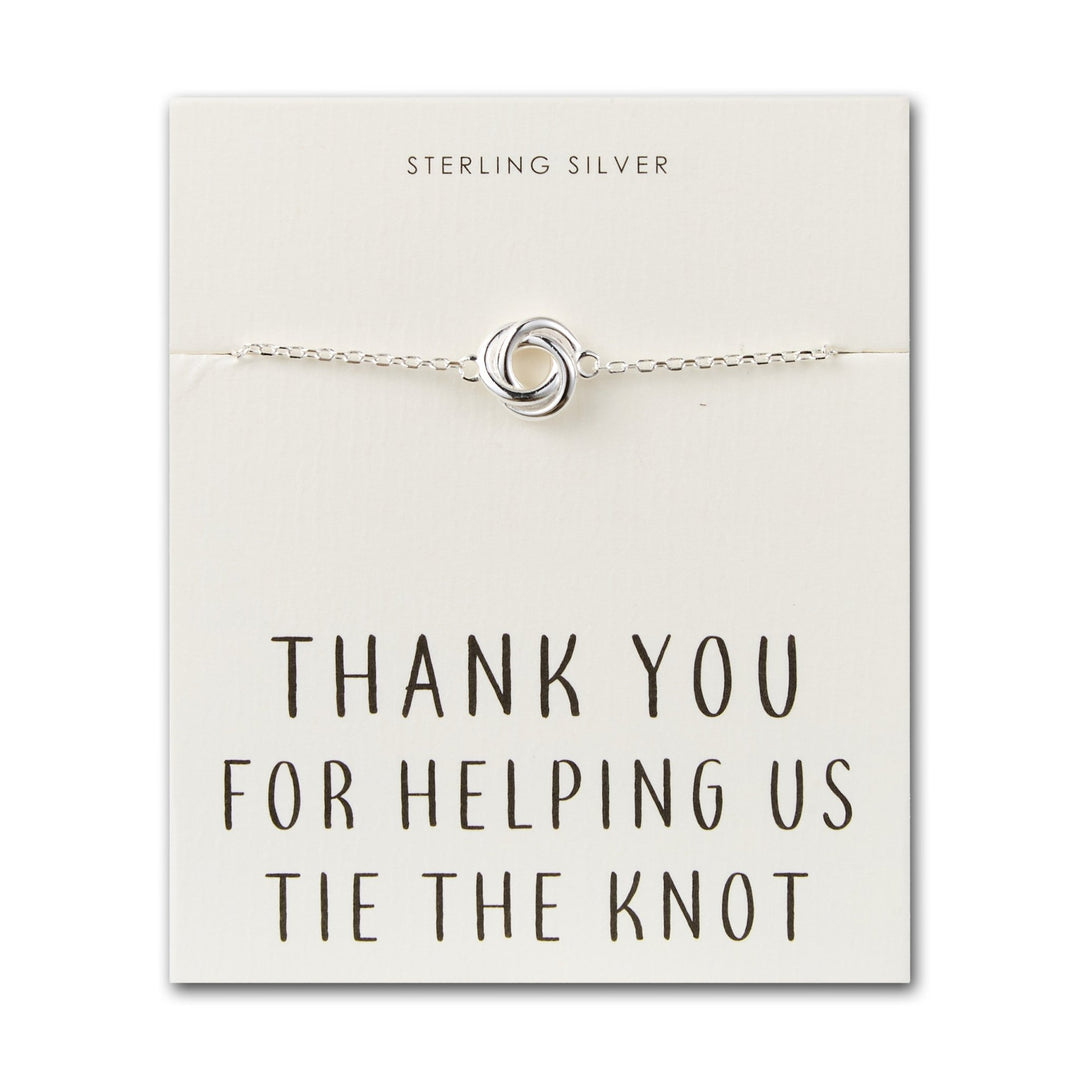 Sterling Silver Thank You for Helping us Tie The Knot Bracelet - Philip Jones Jewellery