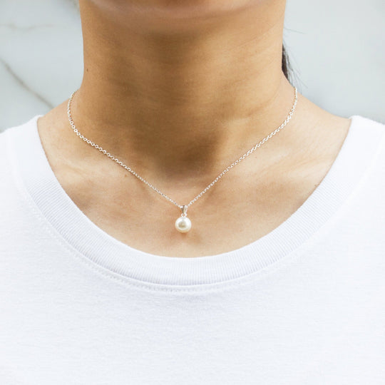 Sterling Silver White Shell Pearl Set - Philip Jones Jewellery