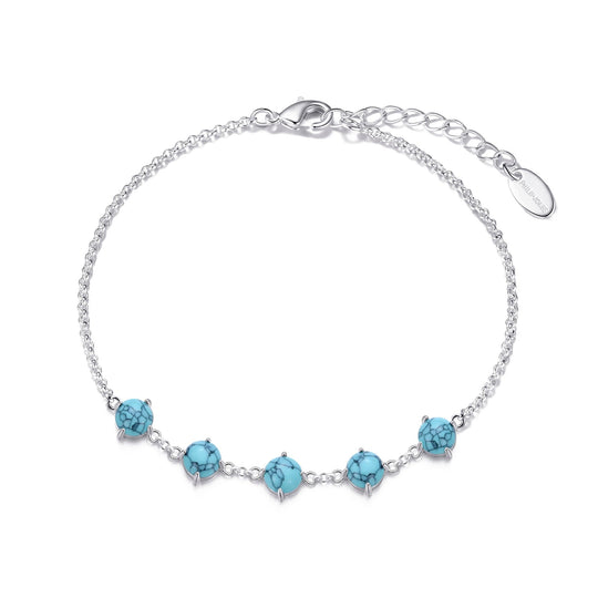 Synthetic Turquoise Gemstone Bracelet with Quote Card - Philip Jones Jewellery