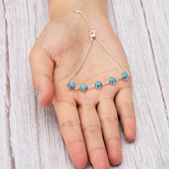 Synthetic Turquoise Gemstone Bracelet with Quote Card - Philip Jones Jewellery