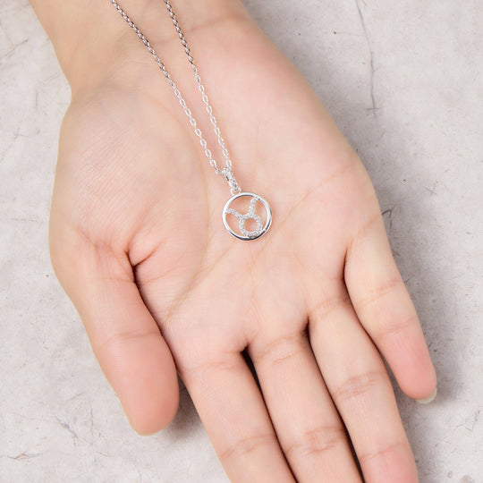 Taurus Star Sign Zodiac Necklace and Quote Card with Zircondia® Crystals - Philip Jones Jewellery