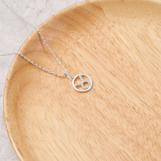 Taurus Star Sign Zodiac Necklace and Quote Card with Zircondia® Crystals - Philip Jones Jewellery