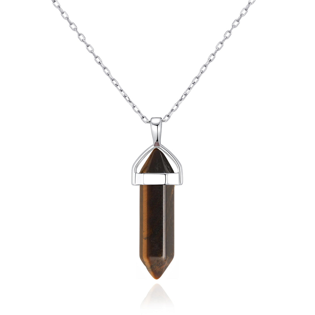 Tiger's Eye Gemstone Necklace with Quote Card - Philip Jones Jewellery