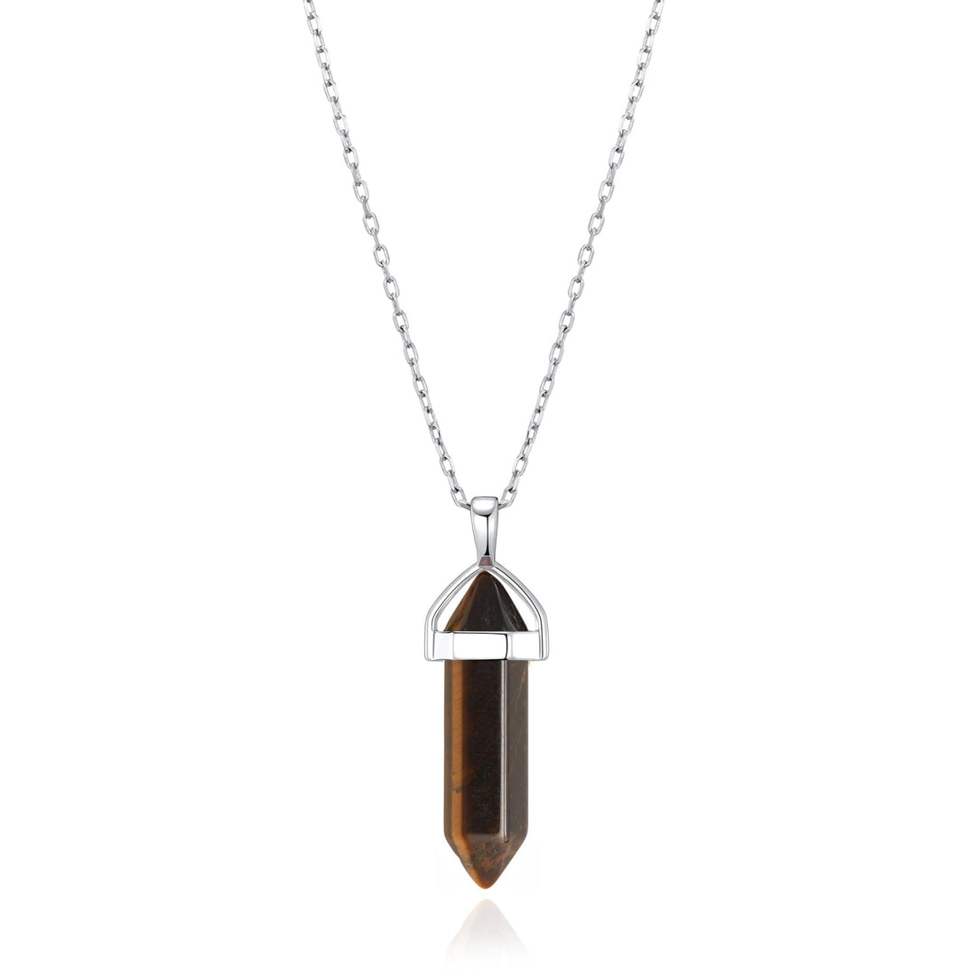 Tiger's Eye Gemstone Necklace with Quote Card - Philip Jones Jewellery