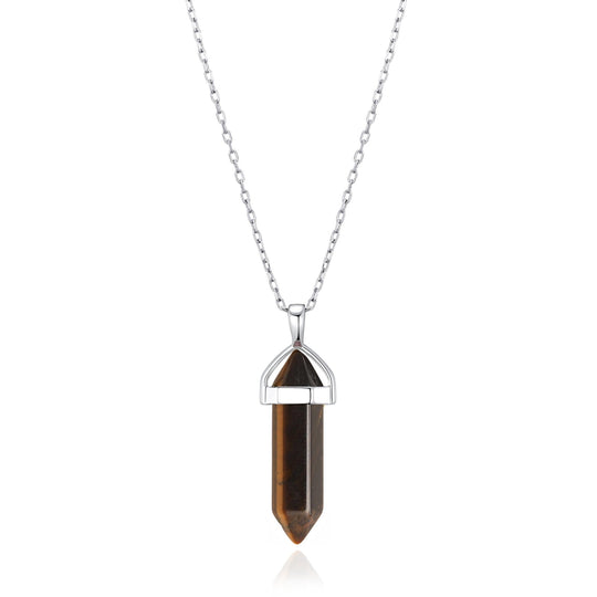 Tiger's Eye Gemstone Necklace with Quote Card - Philip Jones Jewellery