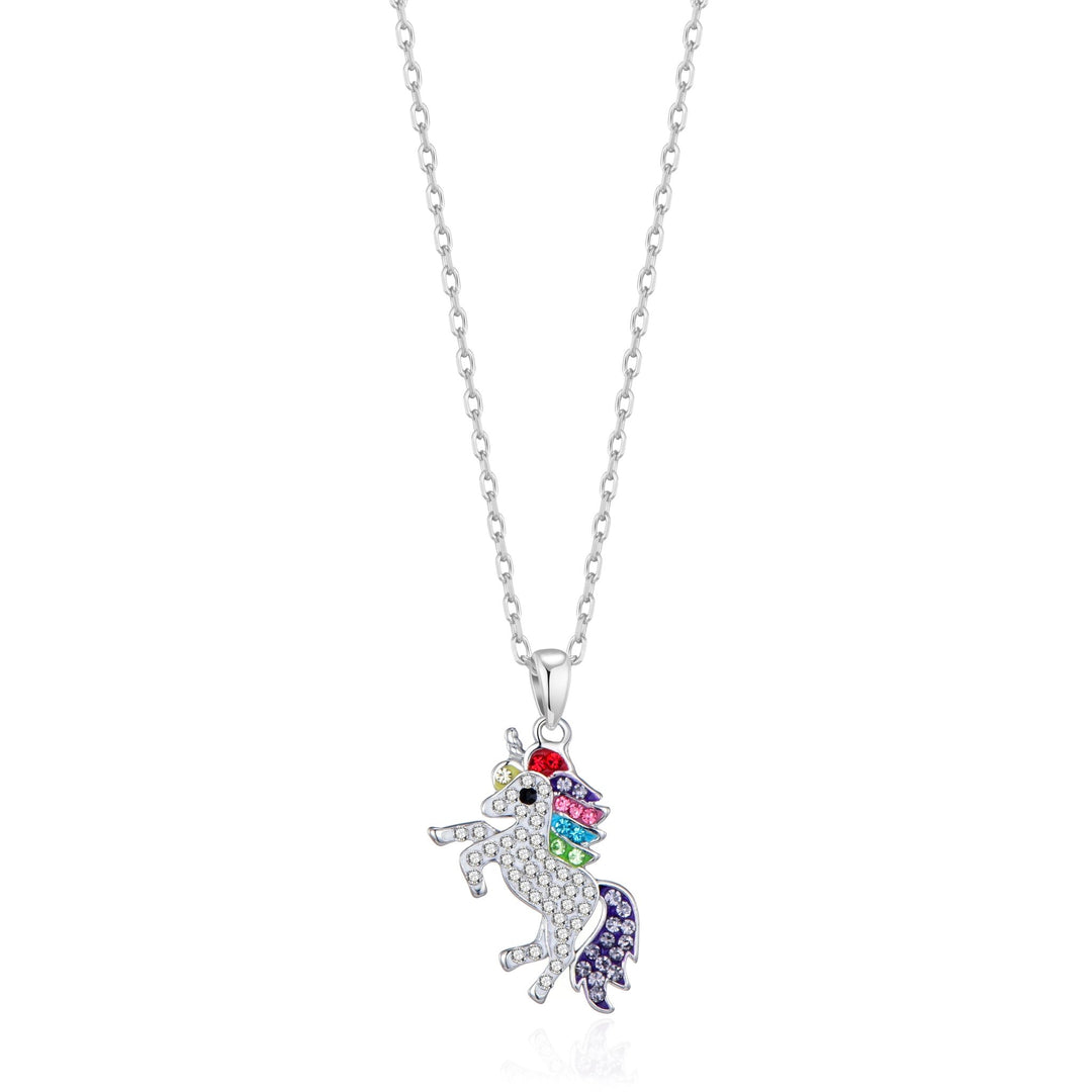 Unicorn Necklace with Zircondia® Crystals - Philip Jones Jewellery