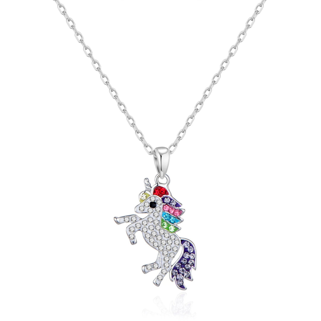 Unicorn Necklace with Zircondia® Crystals - Philip Jones Jewellery
