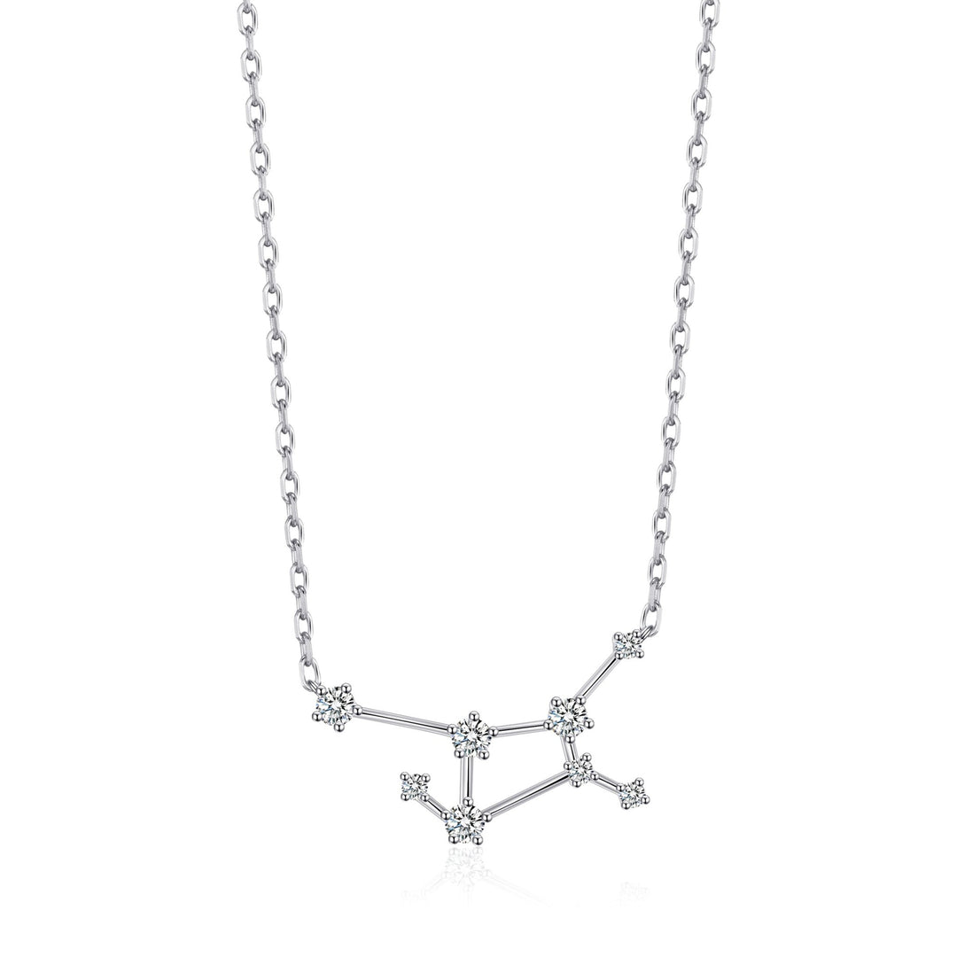 Virgo Star Sign Zodiac Constellation Necklace with Zircondia® Crystals - Philip Jones Jewellery