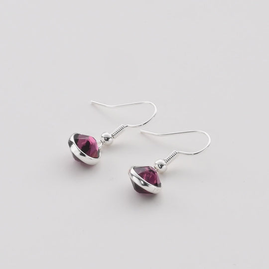 June Birthstone Drop Earrings Created with Alexandrite Zircondia® Crystals Video