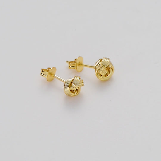 Gold Plated Love Knot Earrings Video