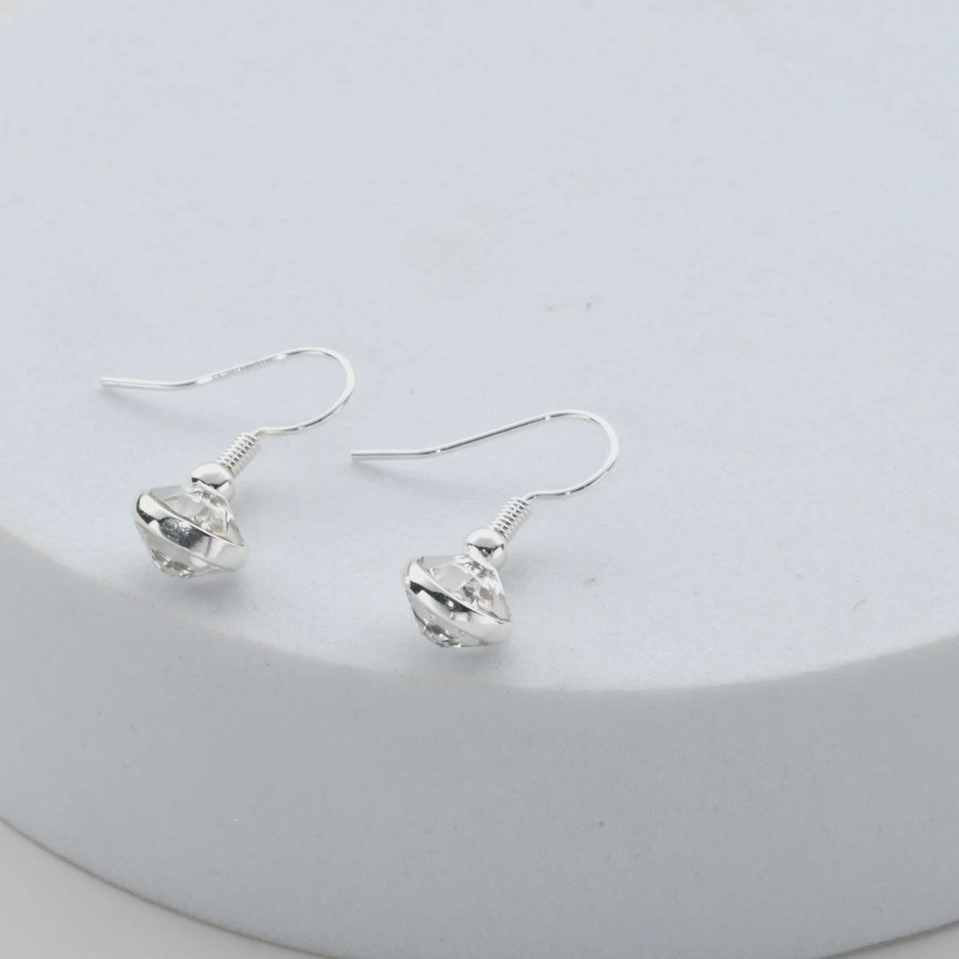 Crystal Drop Earrings Created with Zircondia® Crystals Video