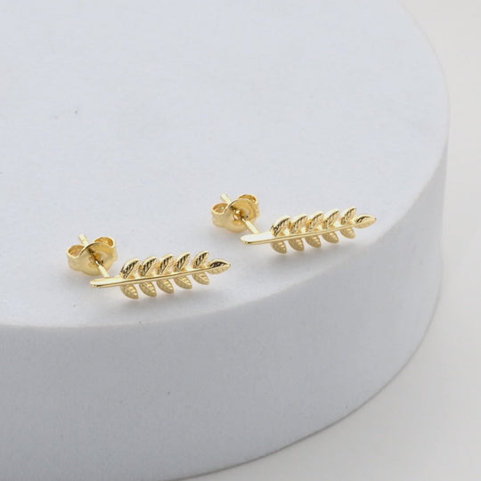Gold Plated Leaf Earrings Video