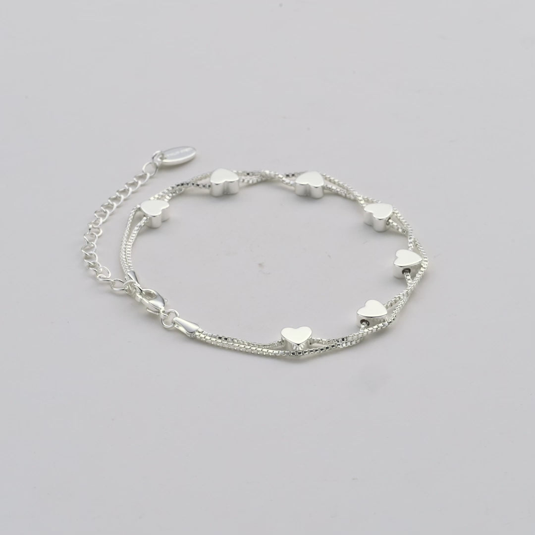 Silver Plated Heart Bracelet Video