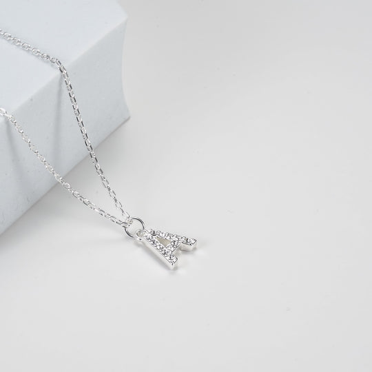Pave Initial Necklace Letter A Created with Zircondia® Crystals Video