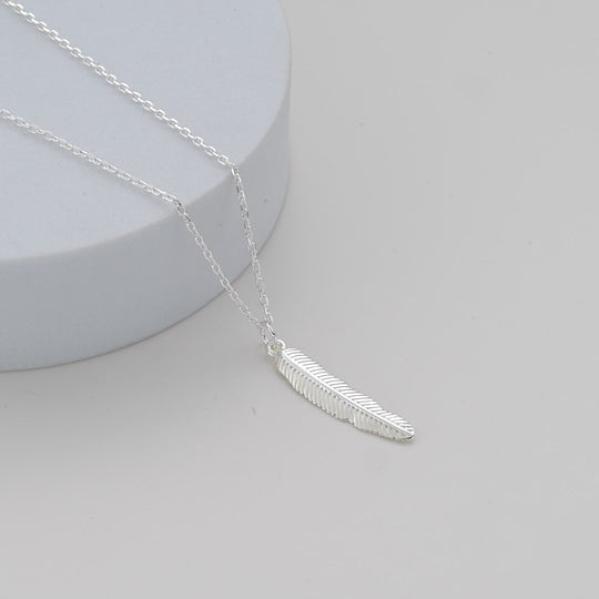 Silver Plated Feather Necklace Video