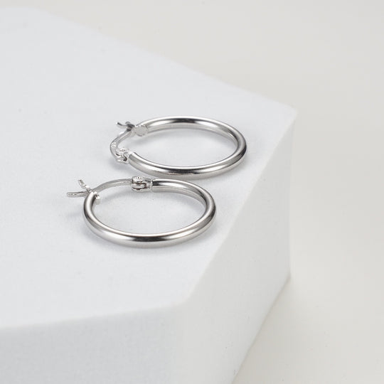 Sterling Silver Hoop Earrings Video