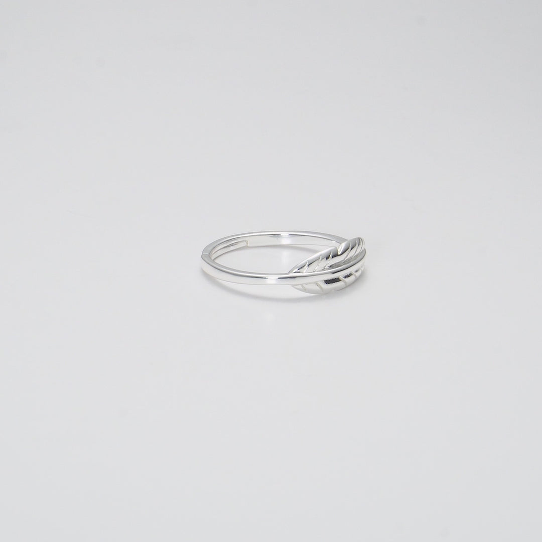 Silver Plated Feather Ring Video