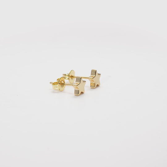 Gold Plated Star Stud Earrings Video