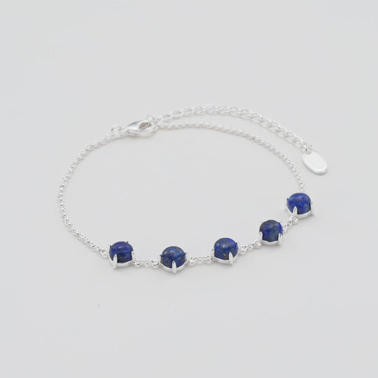 Lapis Gemstone Bracelet with Quote Card Video