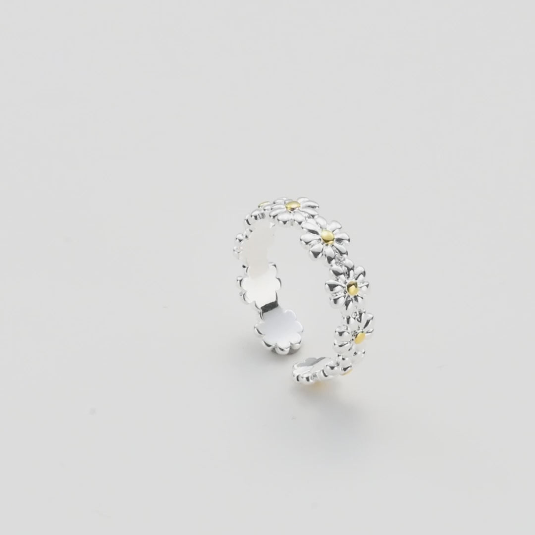 Adjustable Daisy Eternity Ring Video