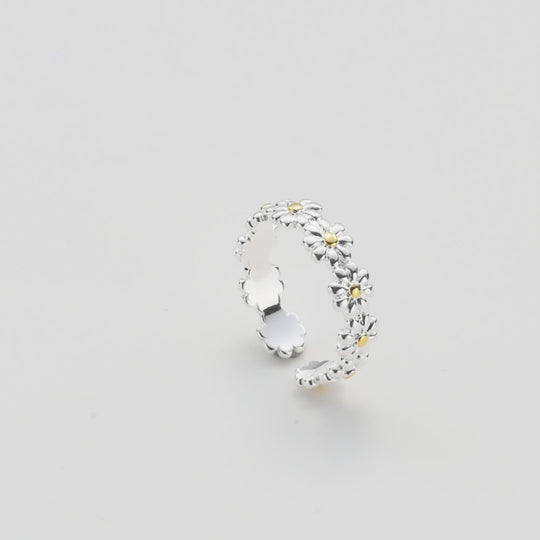 Adjustable Daisy Eternity Ring Video