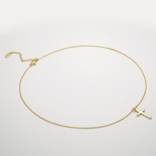 Gold Plated Cross Necklace Video