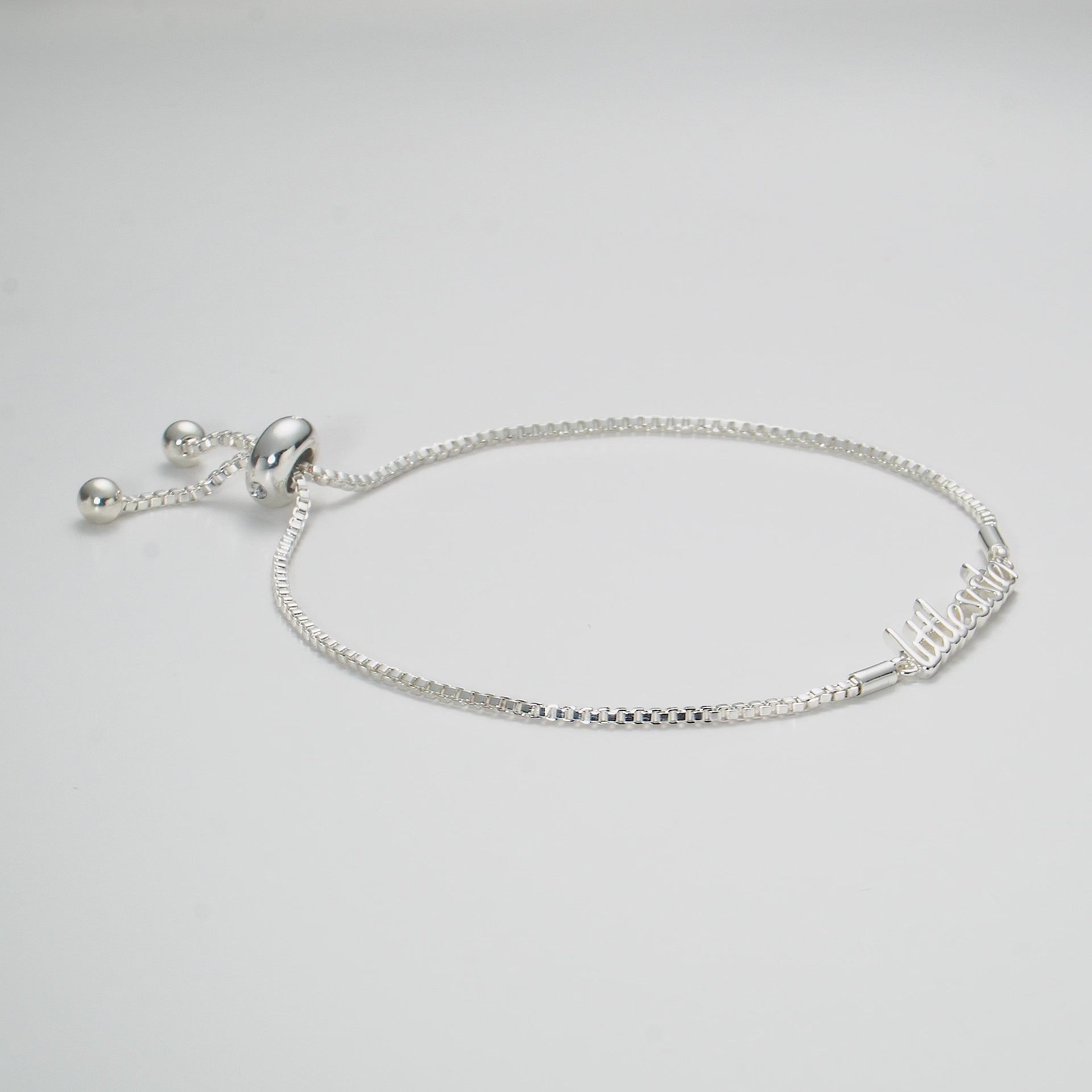 Silver Plated Little Sister Bracelet Created with Zircondia® Crystals Video