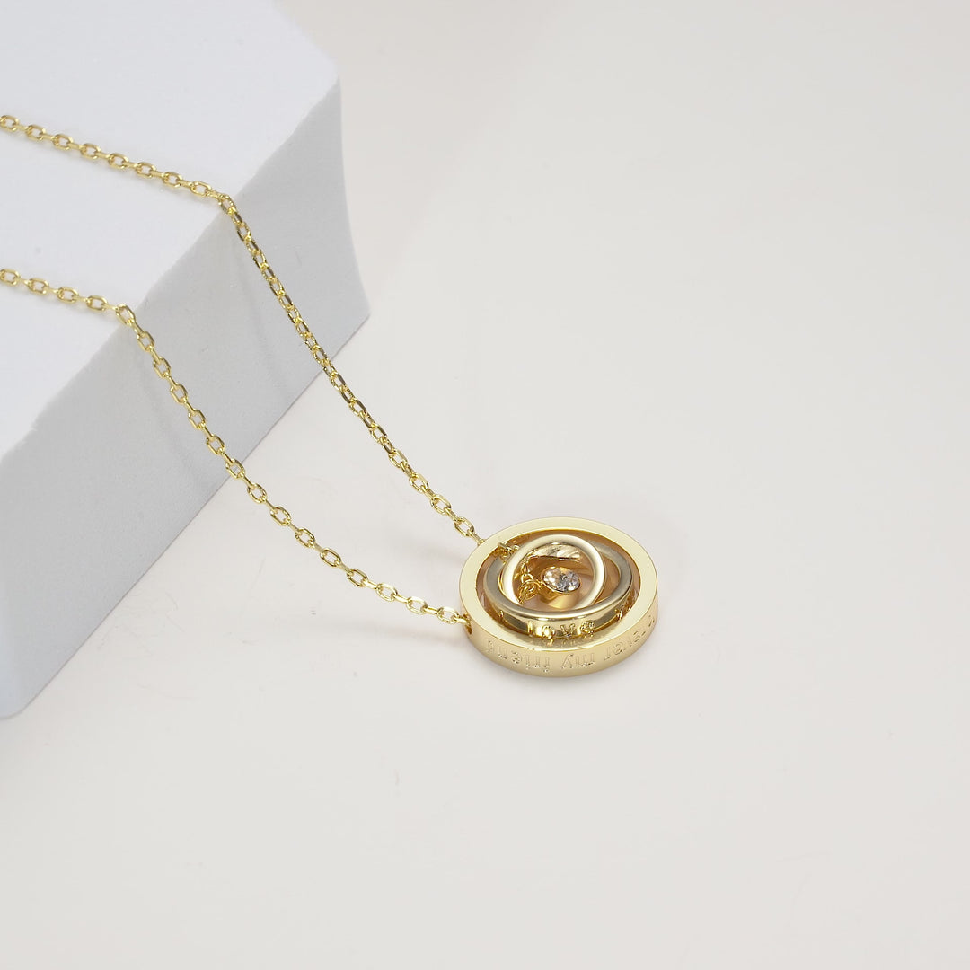 Gold Plated Always My Mother Quote Necklace Created with Zircondia® Crystals Video